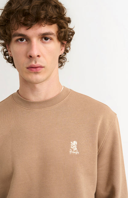Men's Crew Neck Sweatshirt In Mushroom