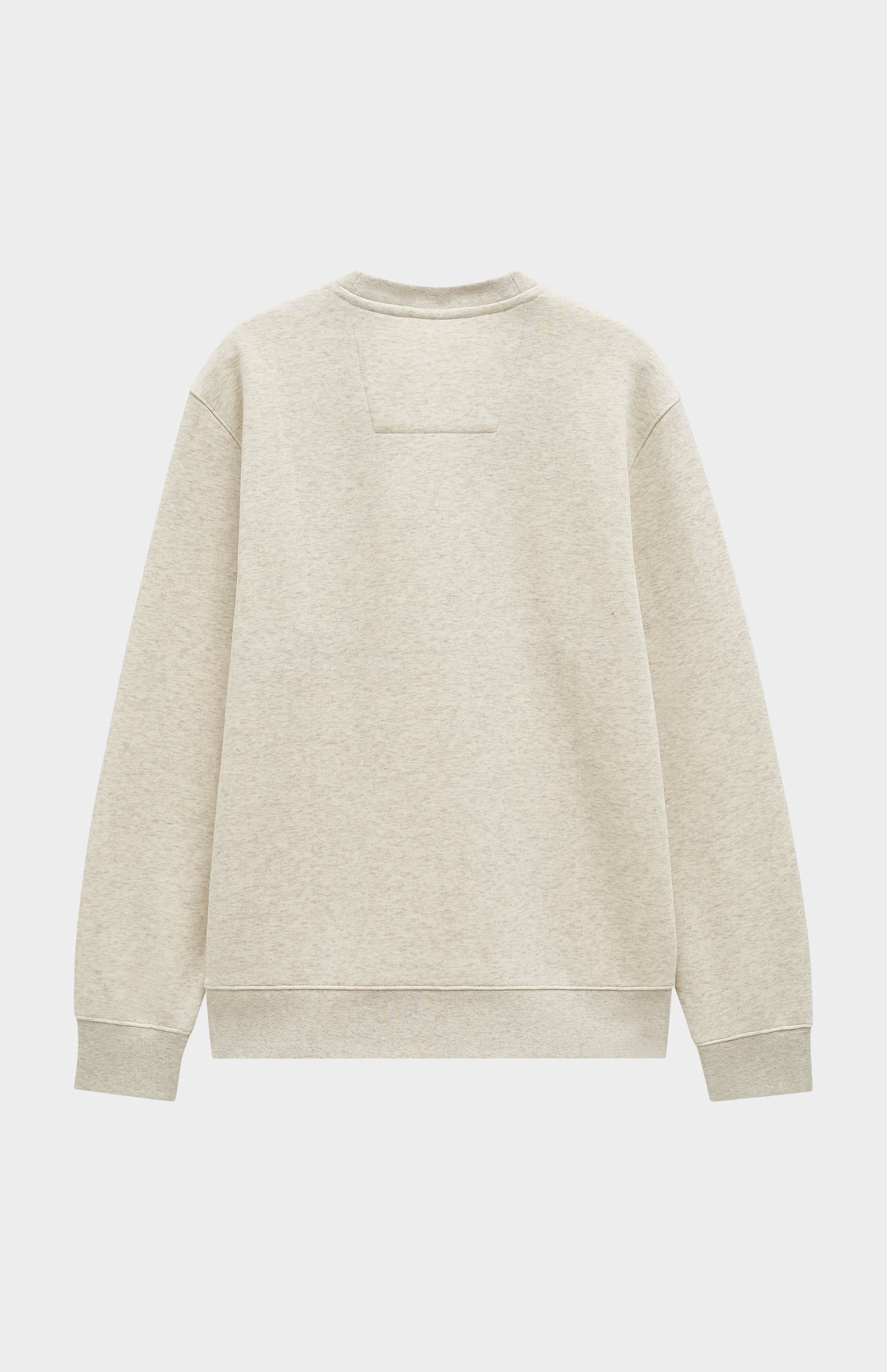Men's Crew Neck Sweatshirt In Ecru Beige Melange