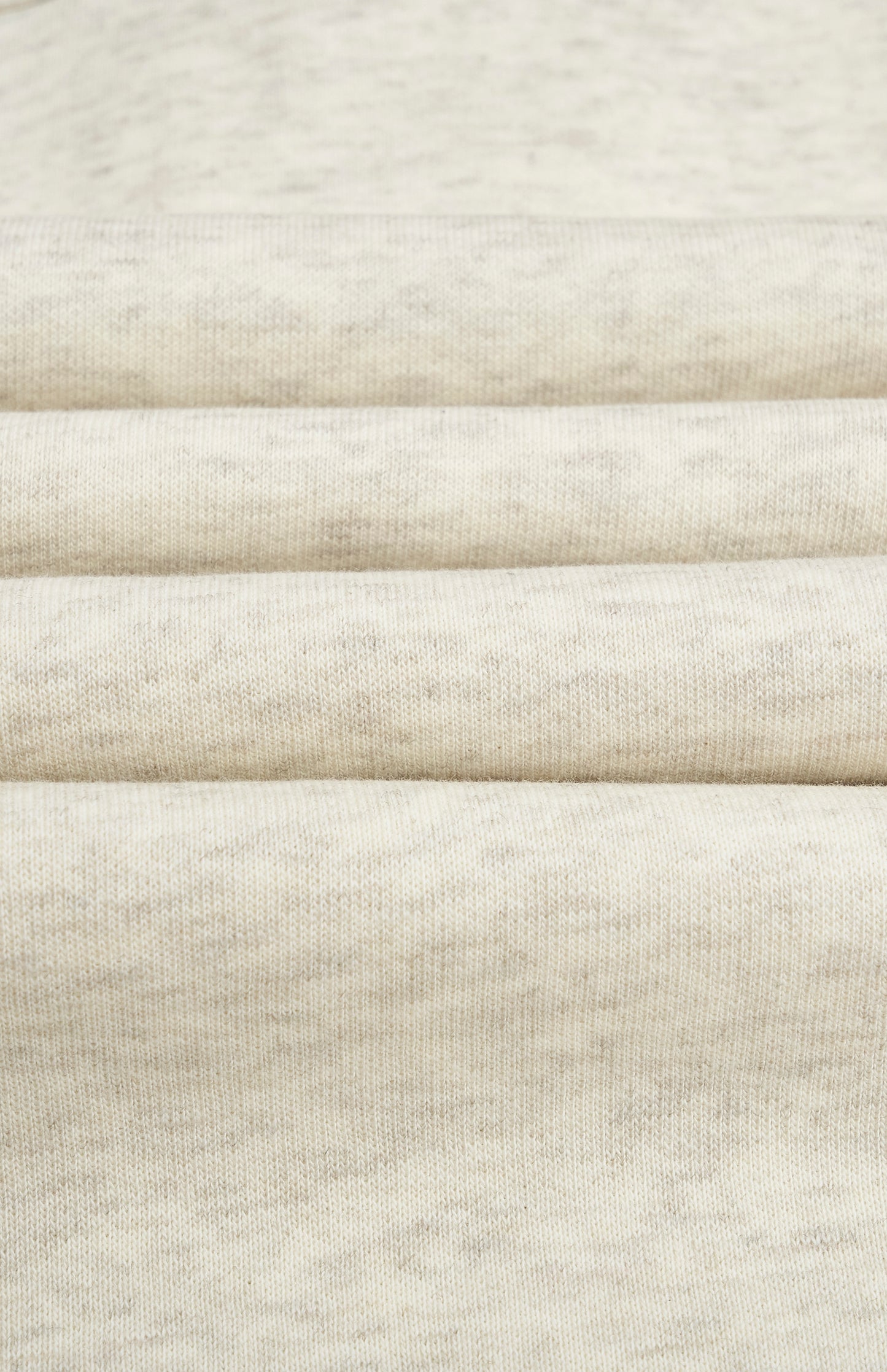 Men's Crew Neck Sweatshirt In Ecru Beige Melange