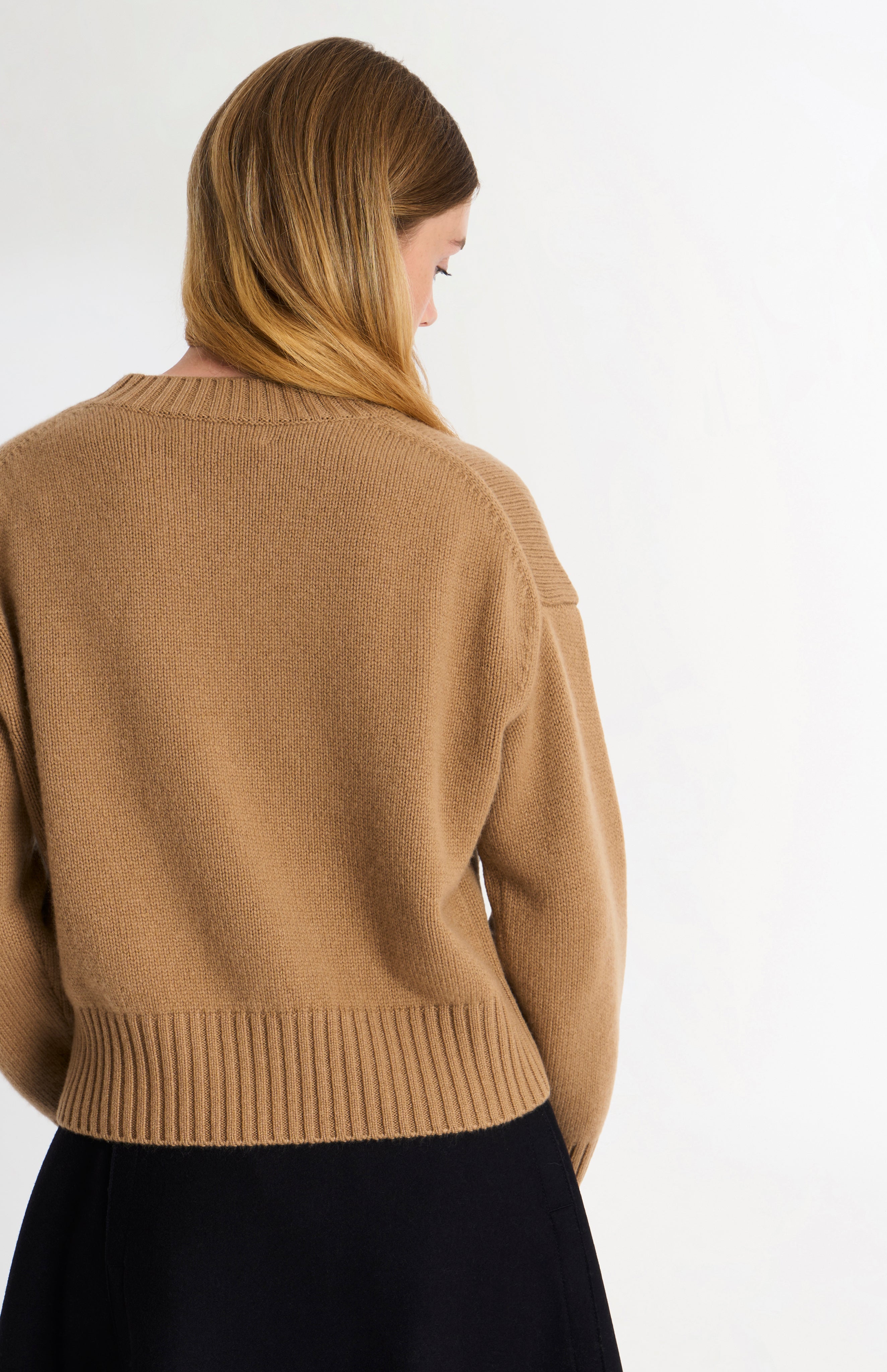 Pringle of Scotland Women's Cashmere V-neck Jumper In Grey Melange