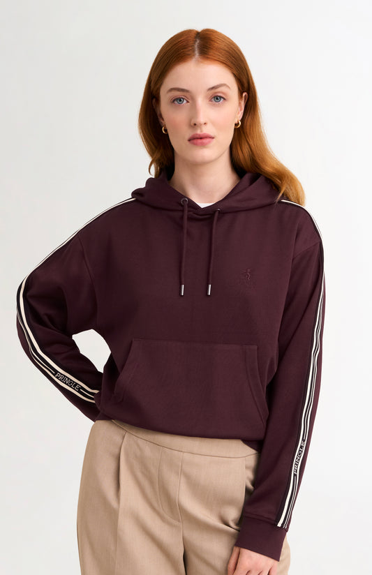 Women's Interlock Piqué Hoody Sweat In Burgundy