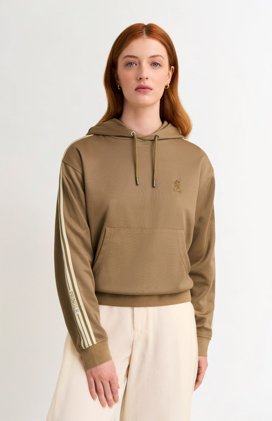 Women's Interlock Piqué Hoody Sweat In Camel