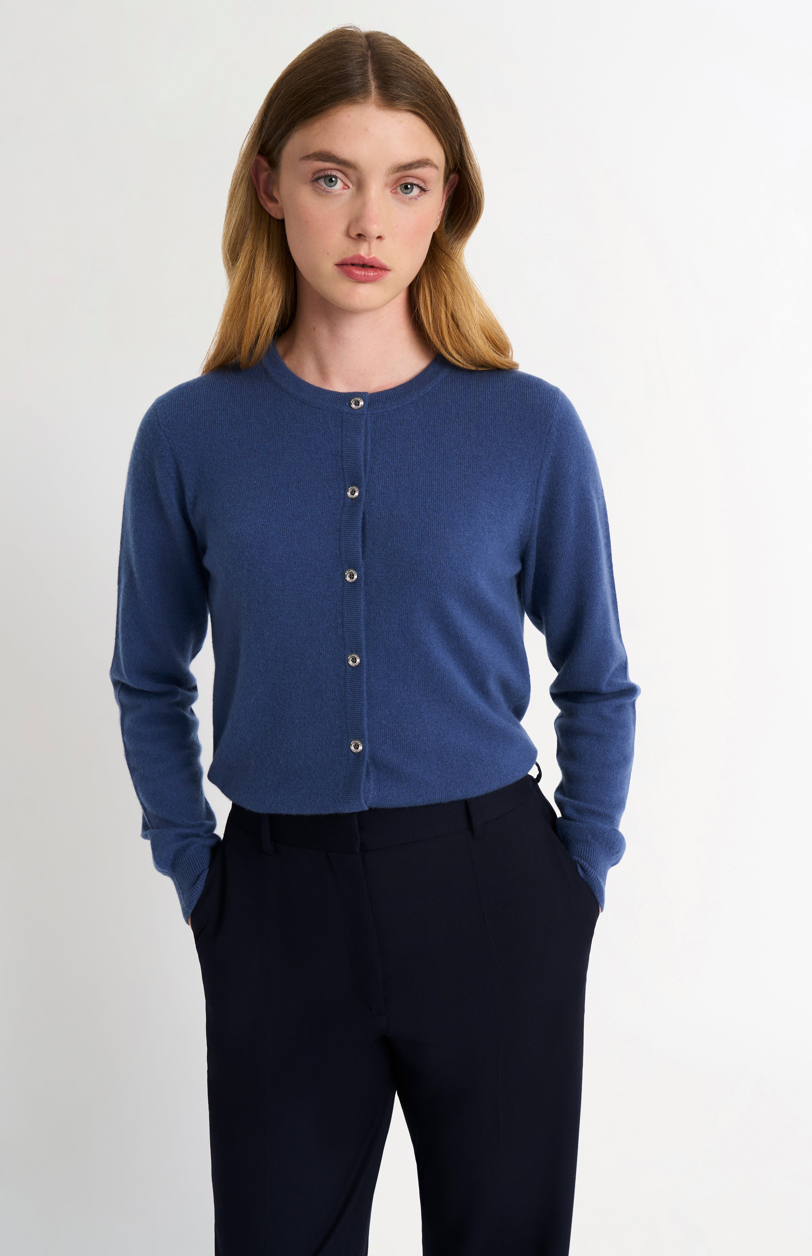 Pringle of Scotland Women's Cashmere Cardigan In Blue