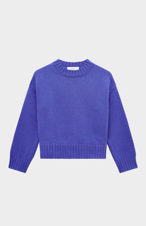 Women's Cropped Round Neck Cosy Cashmere Jumper In Lavender Blossom