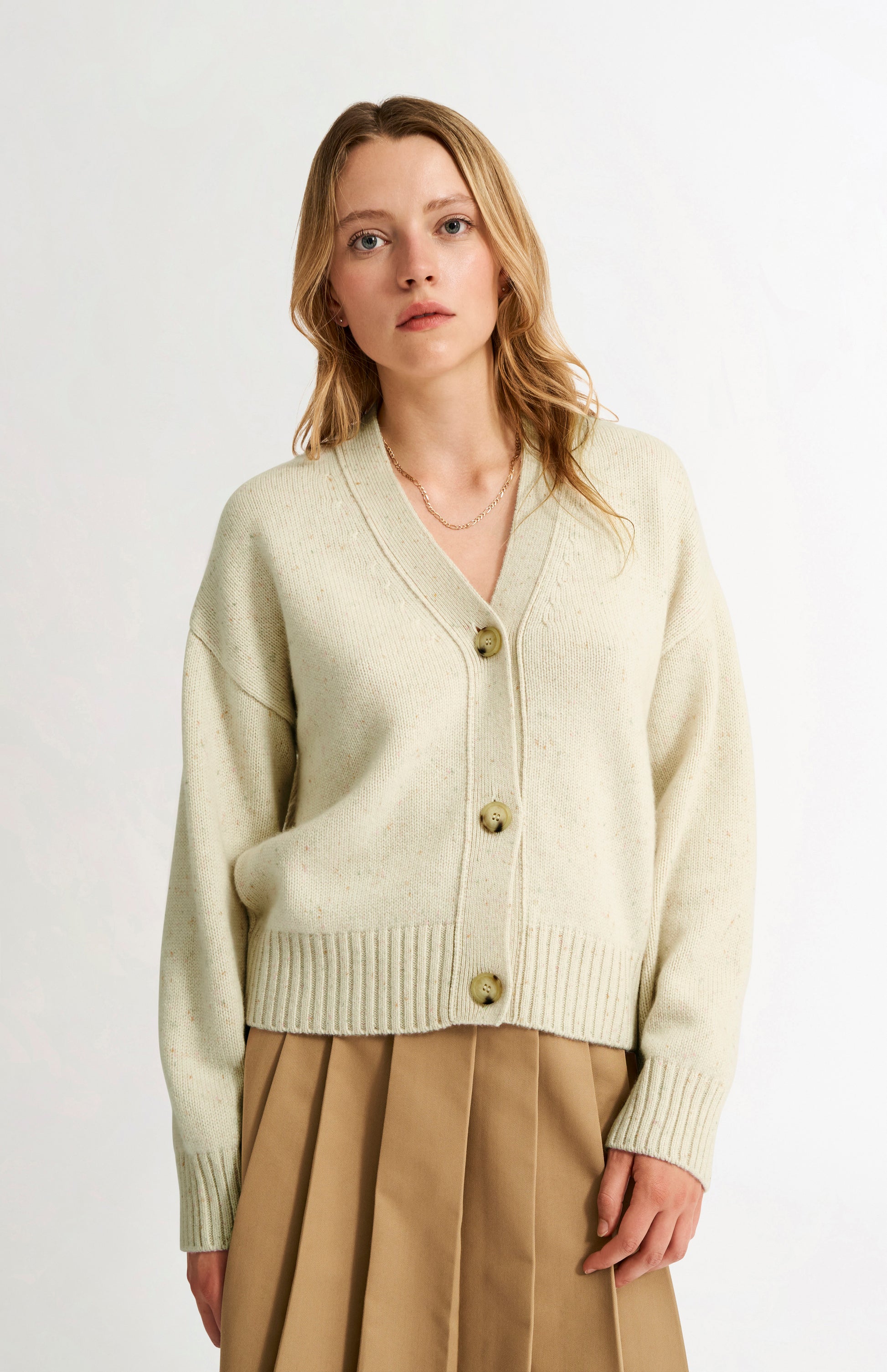 Pringle of Scotland Women's Chunky Cashmere Cardigan In Ivory