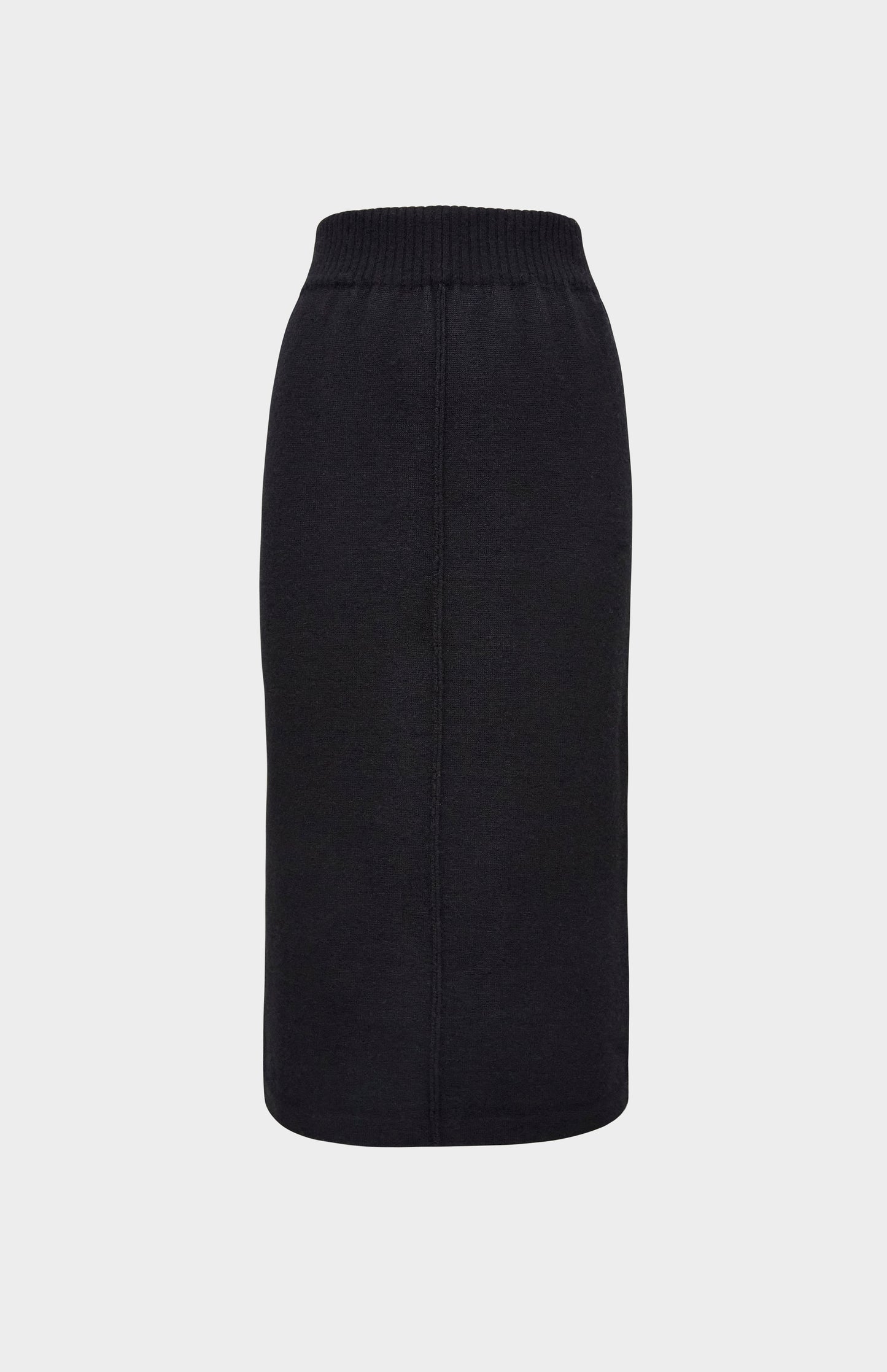 Pringle of Scotland Cashmere Blend Pencil Skirt in Black flat shot