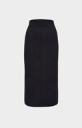 Pringle of Scotland Cashmere Blend Pencil Skirt in Black flat shot
