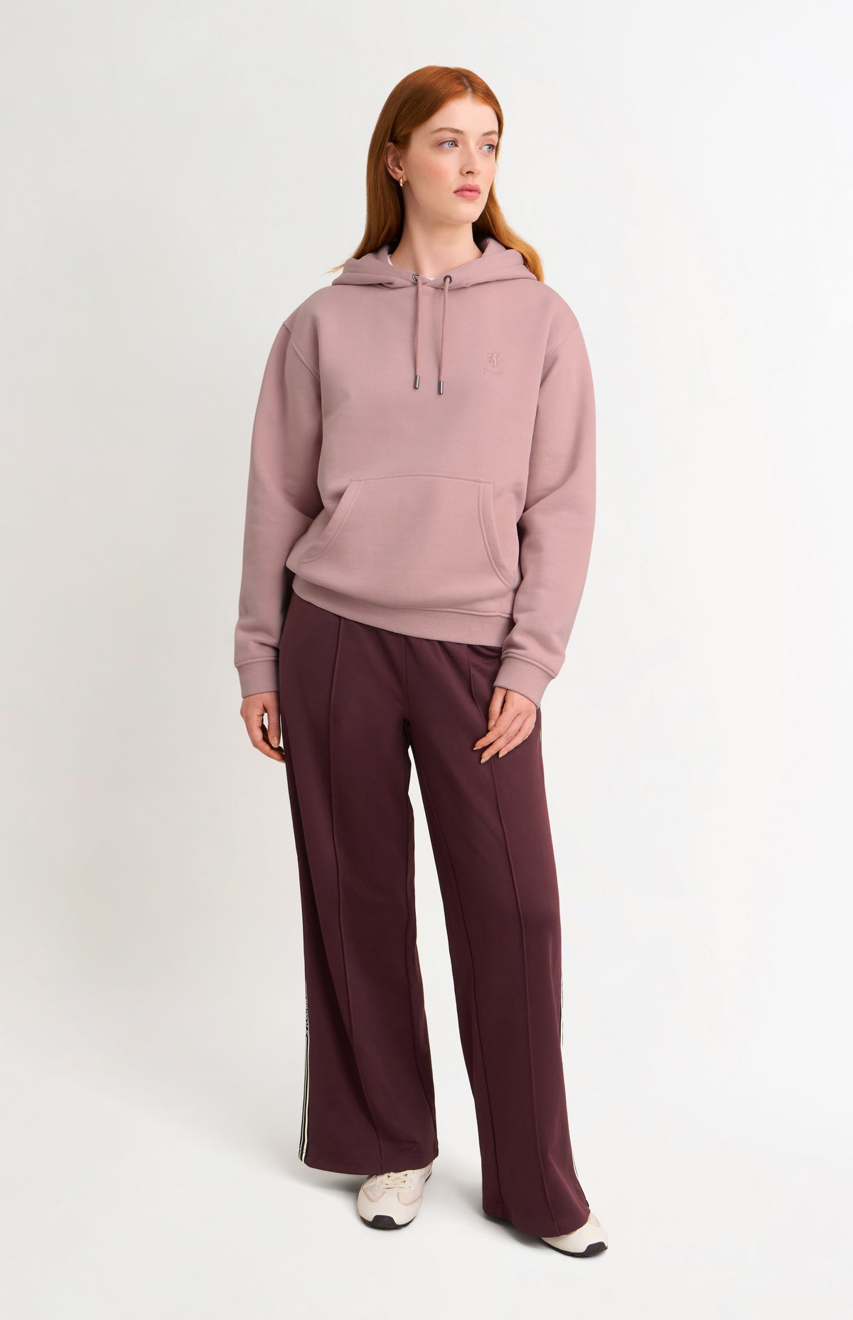 Women’s Brushed Back Pull Over Hoodie In Pink