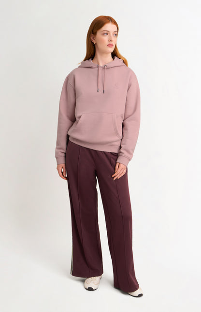Women’s Brushed Back Pull Over Hoodie In Pink