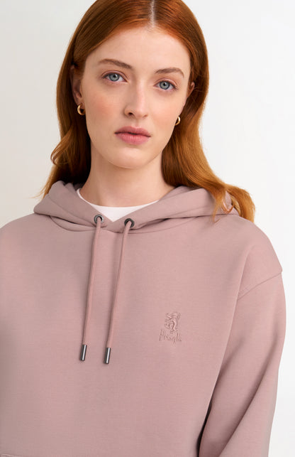 Women’s Brushed Back Pull Over Hoodie In Pink