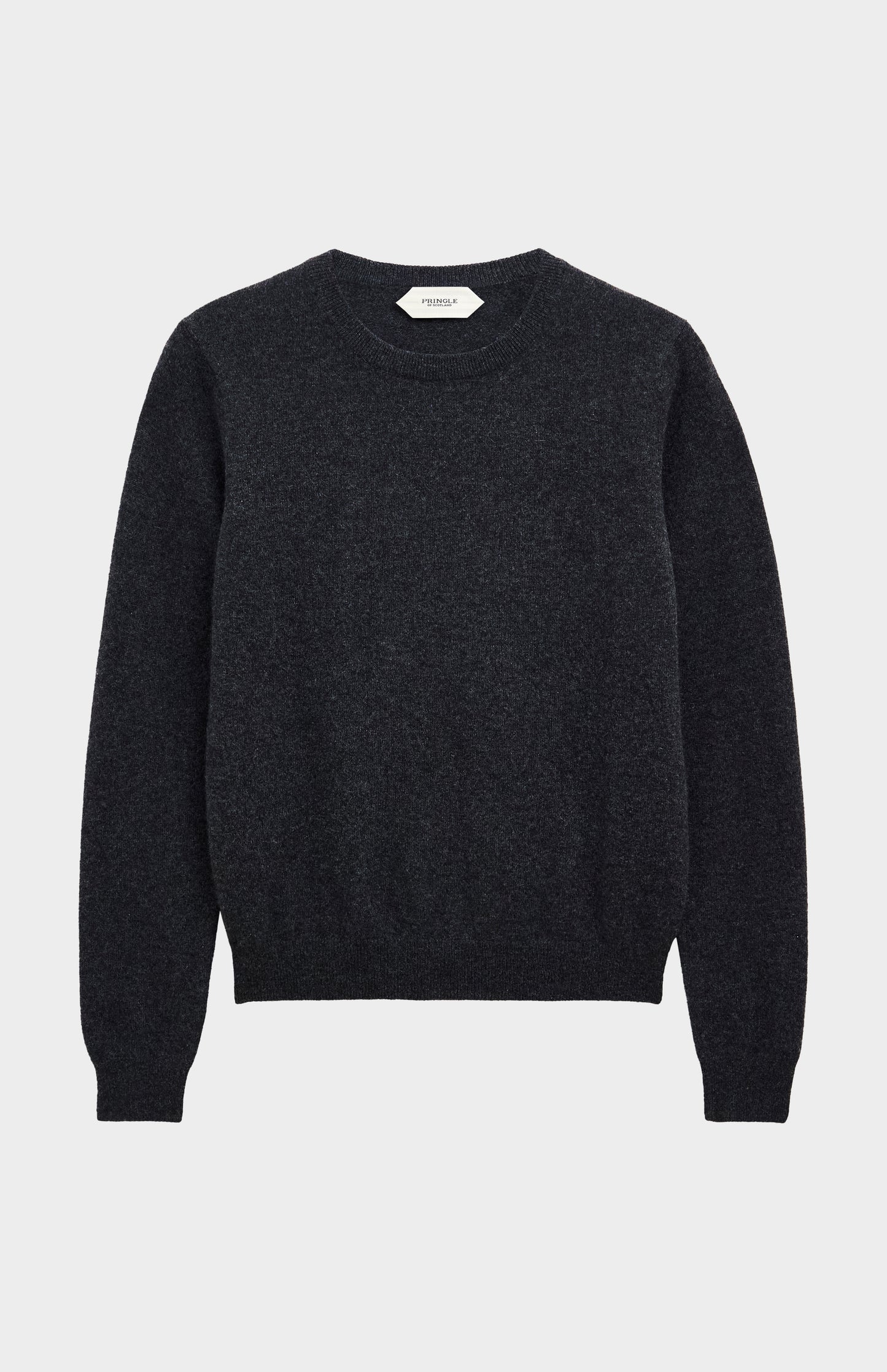 Women's Classic Crew Neck Cashmere Jumper In Charcoal Melange