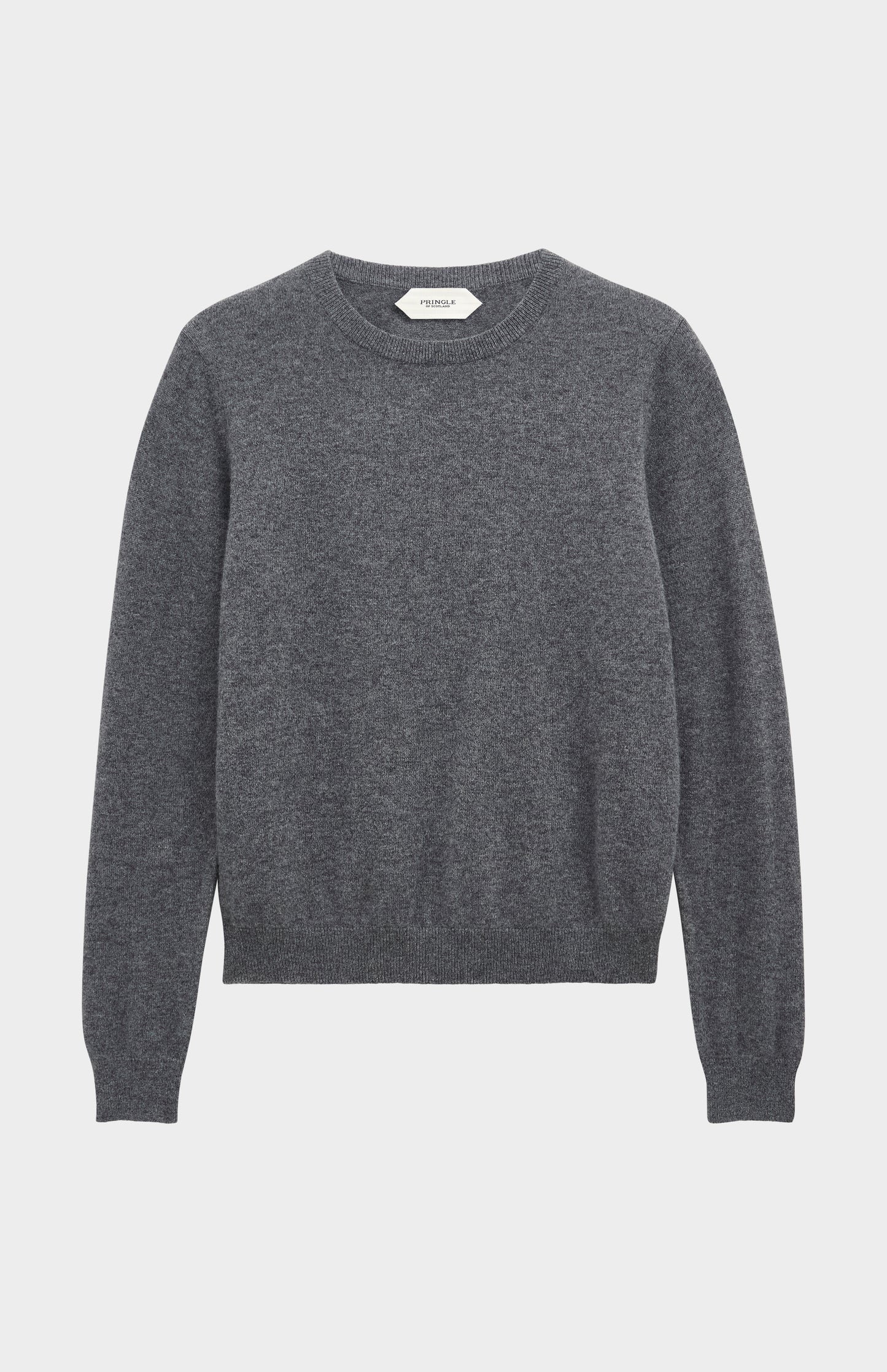 Women's Classic Crew Neck Cashmere Jumper In Grey Melange