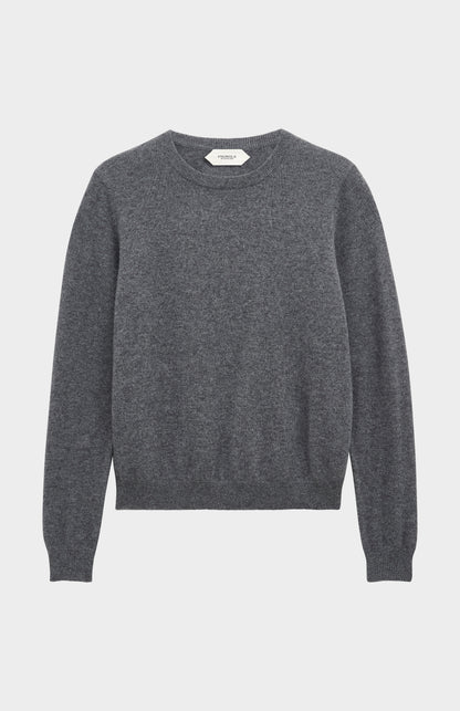 Women's Classic Crew Neck Cashmere Jumper In Grey Melange