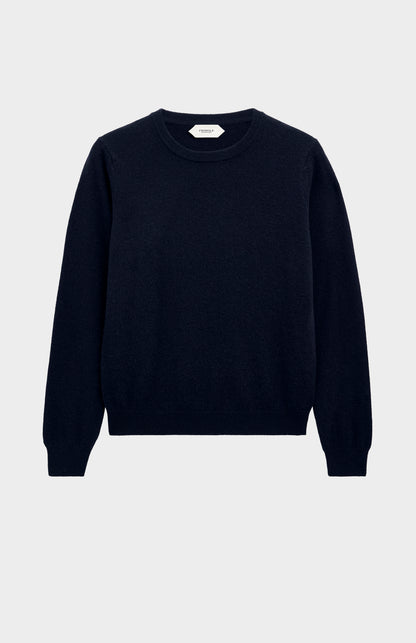 Women's Classic Crew Neck Cashmere Jumper In Navy