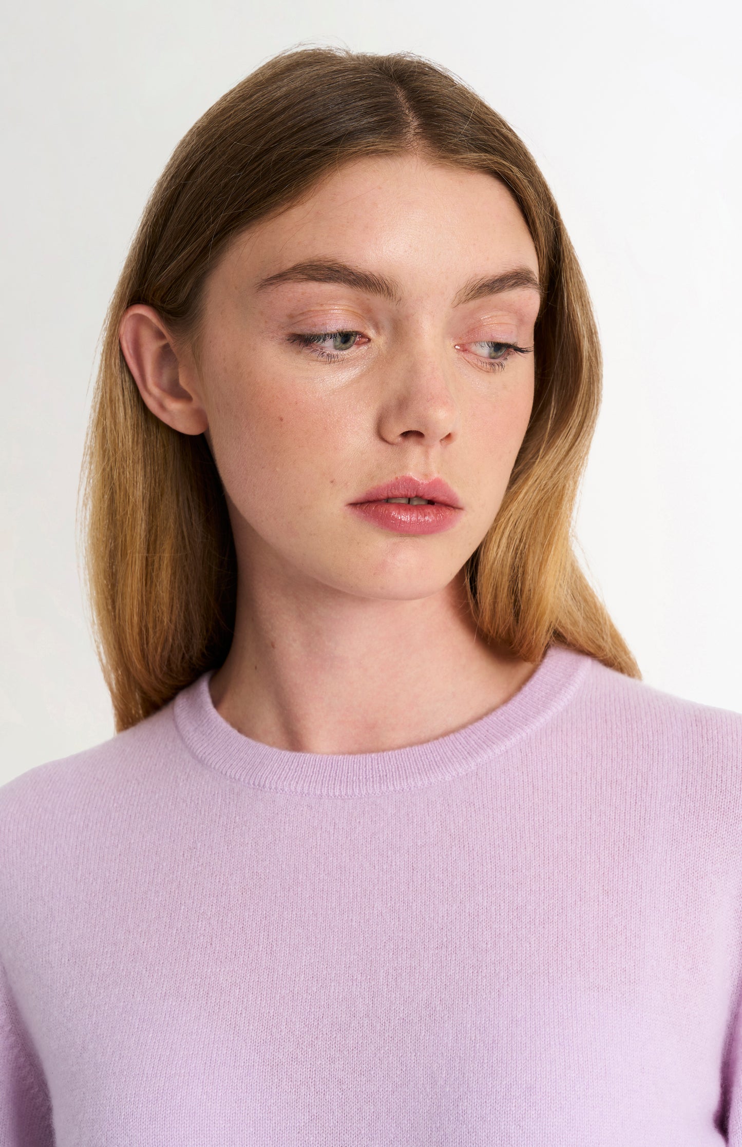 Women's Classic Crew Neck Cashmere Jumper In Lilac
