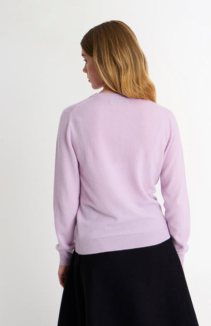 Women's Classic Crew Neck Cashmere Jumper In Lilac