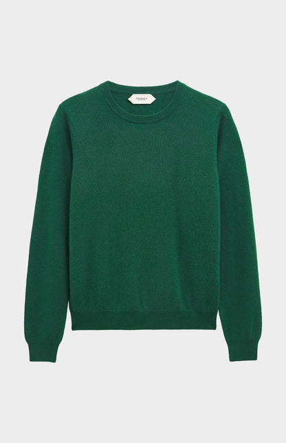 Women's Classic Crew Neck Cashmere Jumper In Green