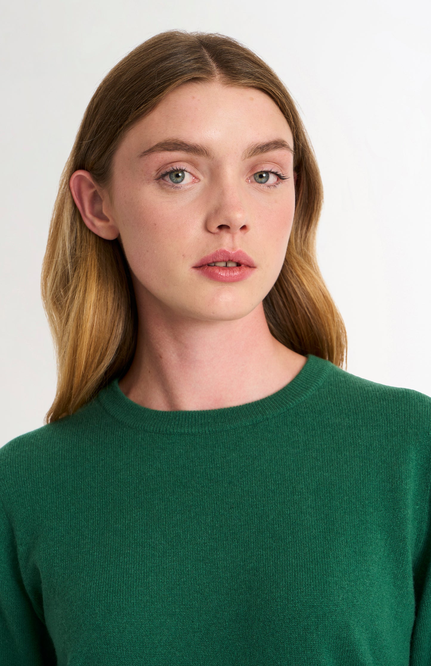 Women's Classic Crew Neck Cashmere Jumper In Green