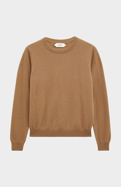 Women's Classic Crew Neck Cashmere Jumper In Camel