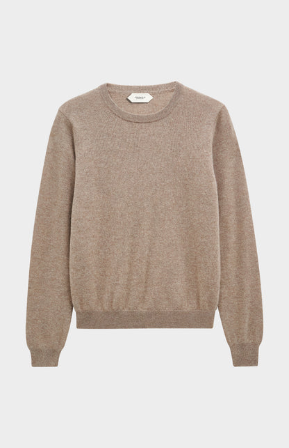 Women's Classic Crew Neck Cashmere Jumper In Mushroom Melange