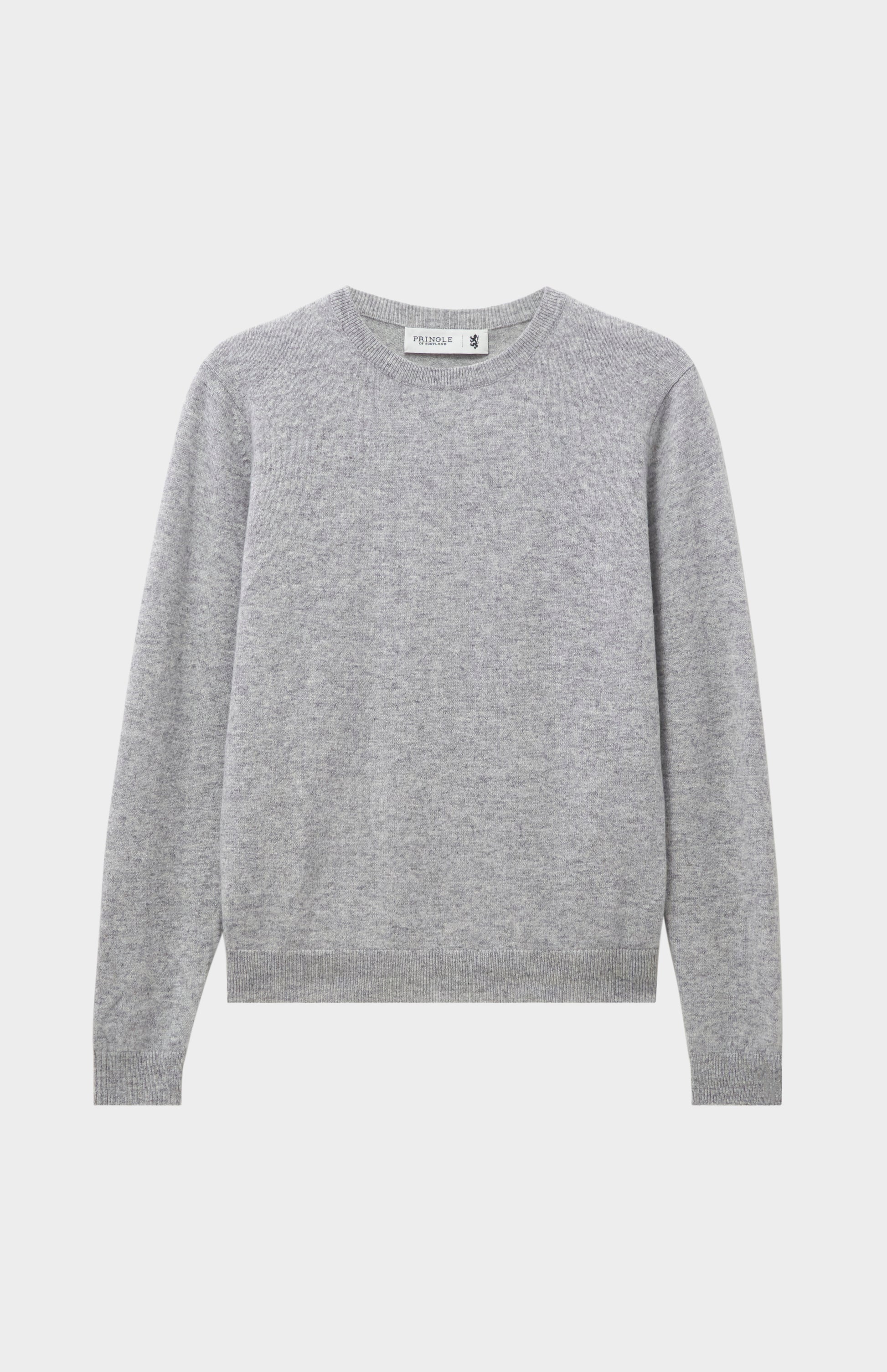Crew Neck Womens Grey Jumpers Pringle Women's Classic Round Neck