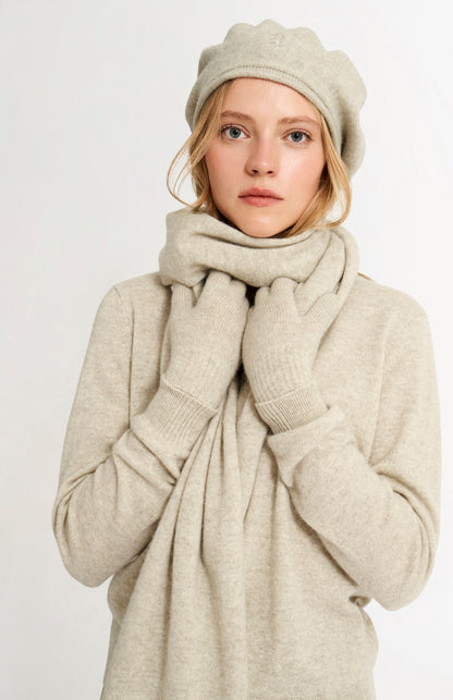 Classic Cashmere Gloves In Oatmeal