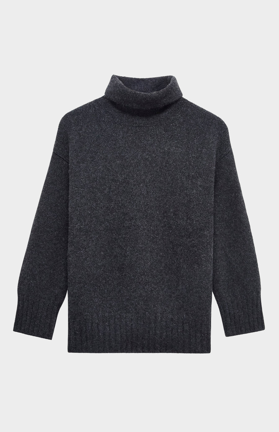 Pringle of Scotland High Neck Cosy Cashmere Jumper In Charcoal