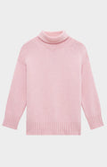 Pringle of Scotland High Neck Cosy Cashmere Jumper In Dusty Pink