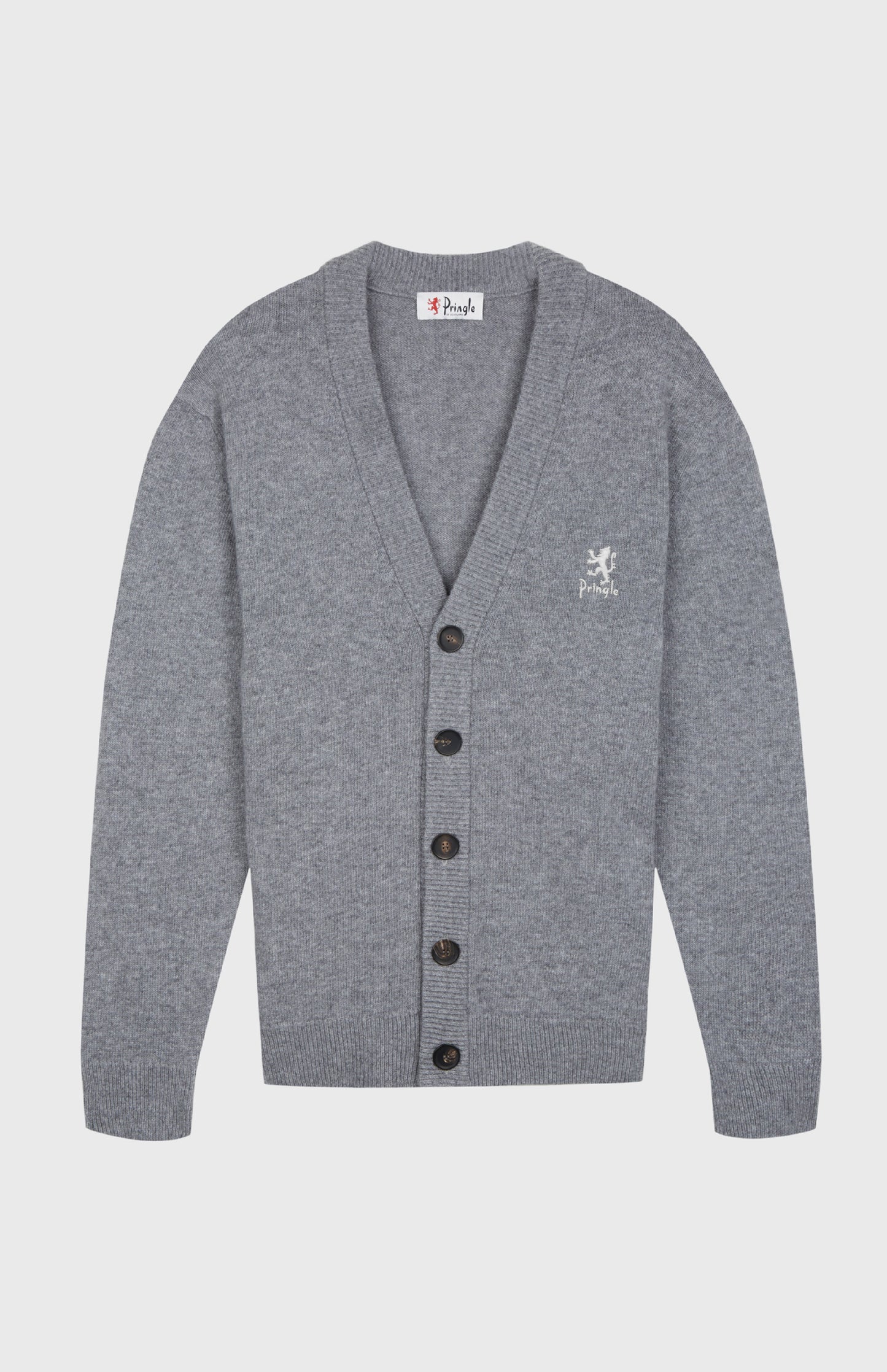 Men's Archive Lambswool Blend Cardigan In Grey Marl