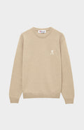 Pringle of Scotland Men's Archive Round Neck Lambswool Jumper in Camel