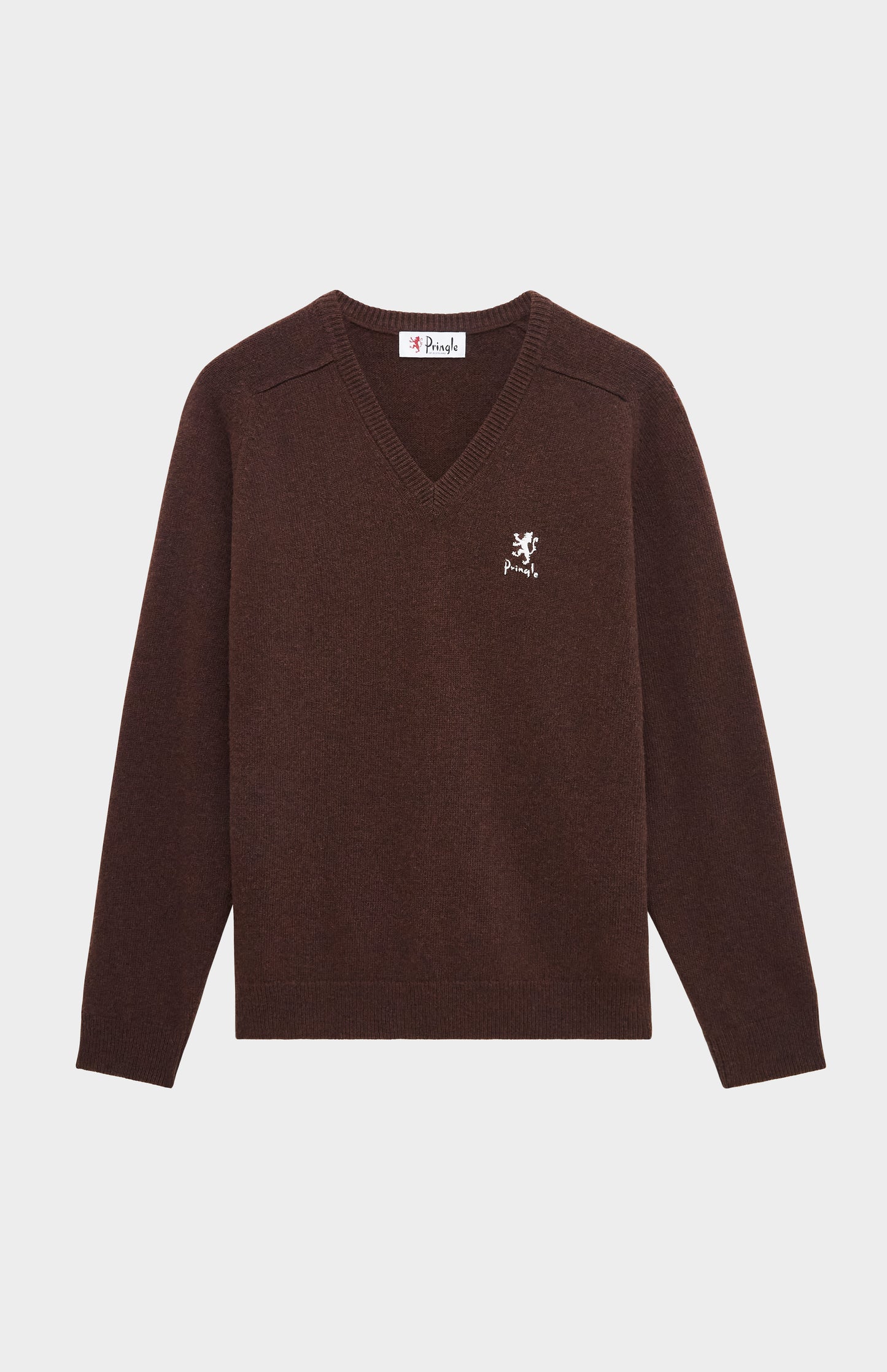 Pringle of Scotland Archive Lambswool Jumper In Dark Brown