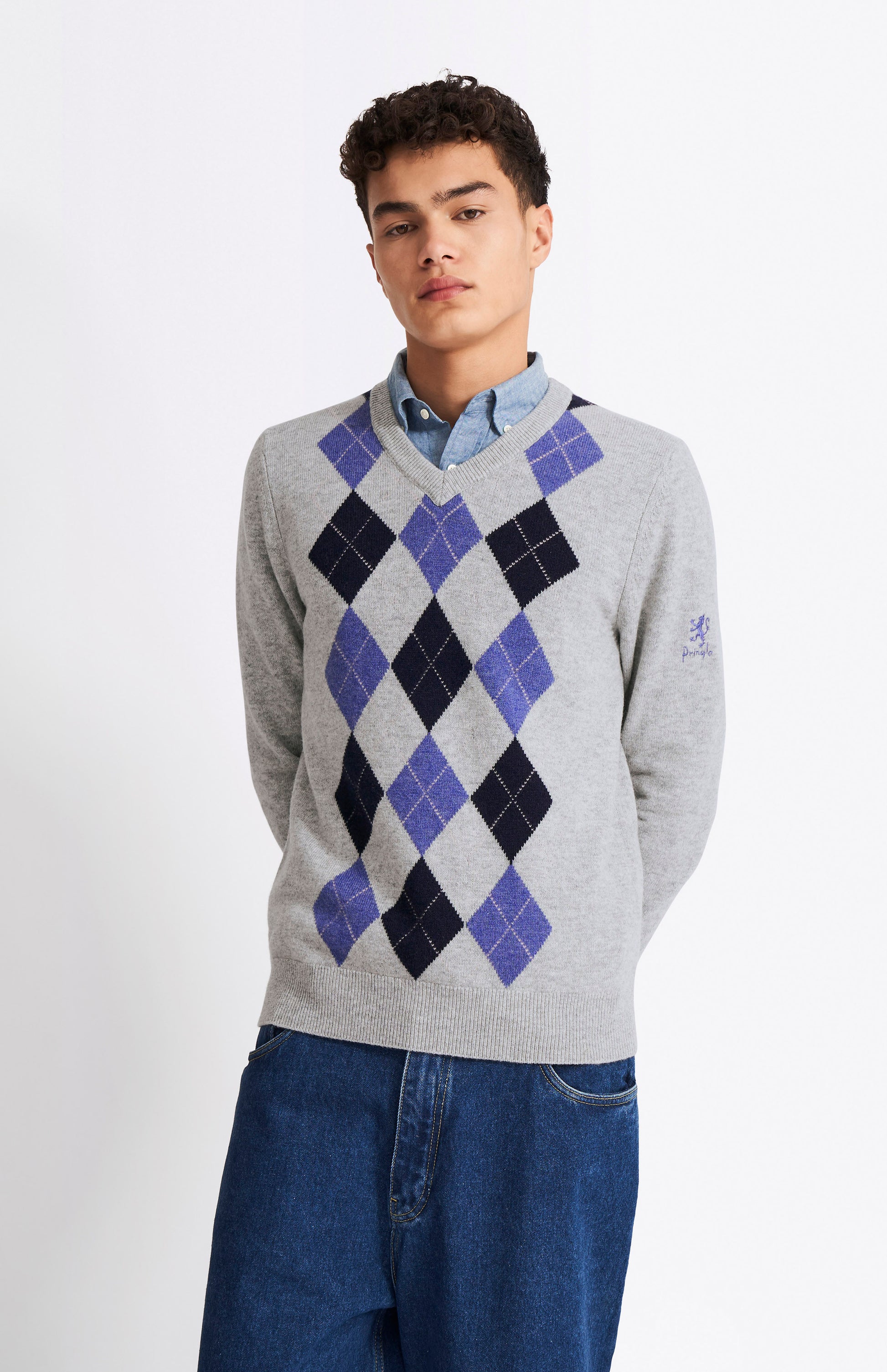 Argyle Knit Argyle Sweater Canada Pringle Men's V Neck Argyle