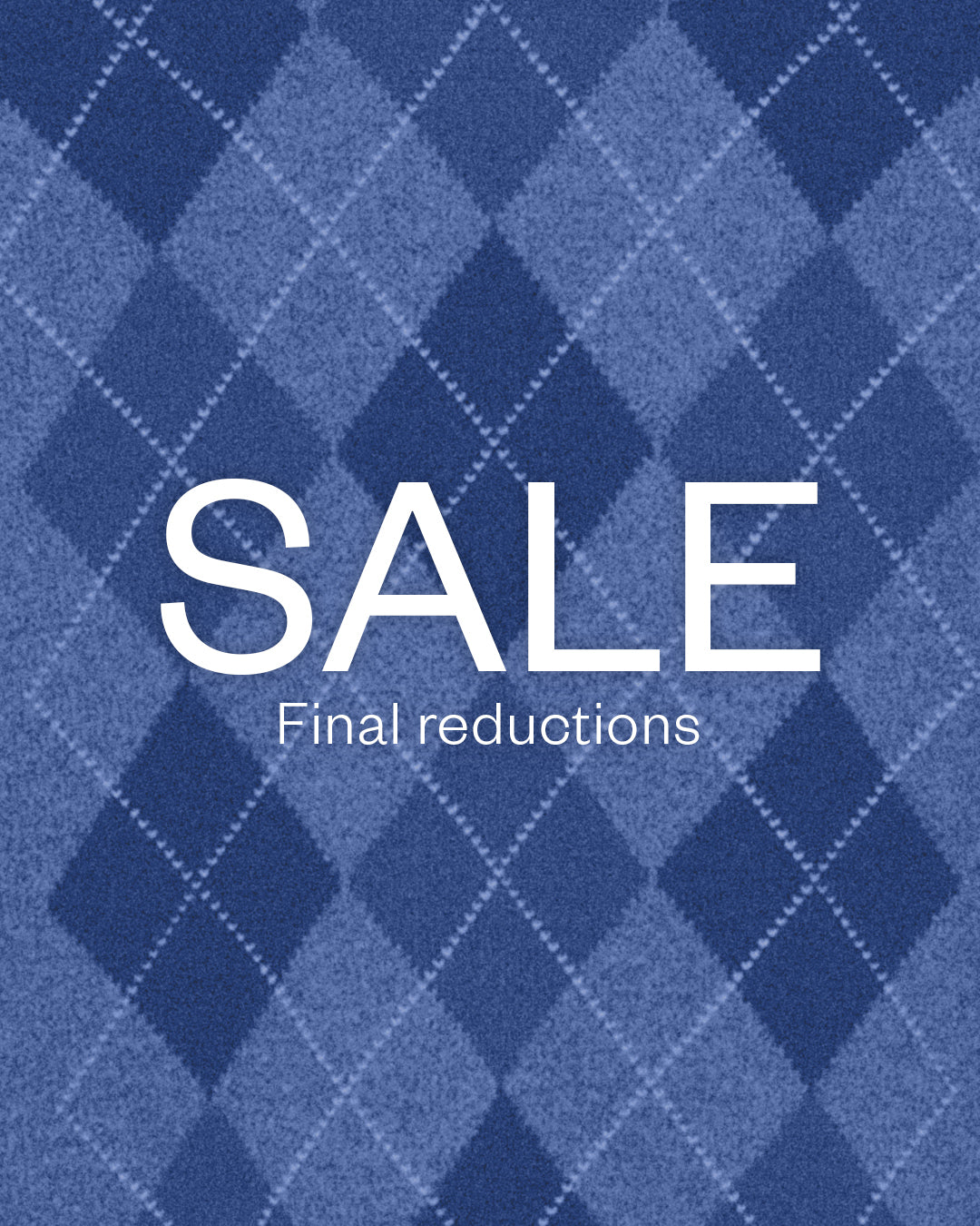 Mobile Version of SALE Banner on Argyle background from Pringle