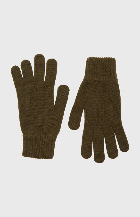 Women's Scottish Cashmere Gloves In Khaki