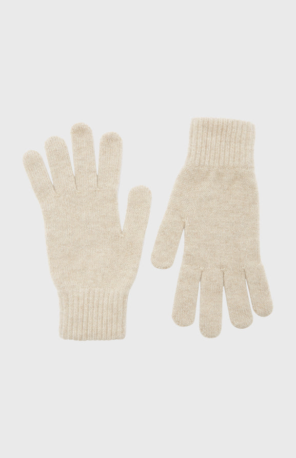 Women's Scottish Cashmere Gloves In Light Oatmeal