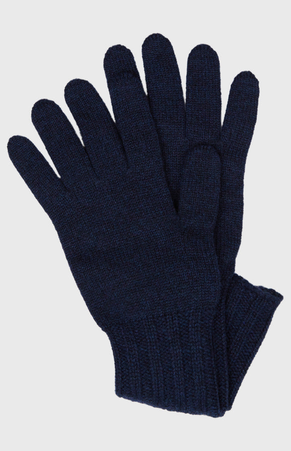 Women's Scottish Cashmere Gloves In Navy