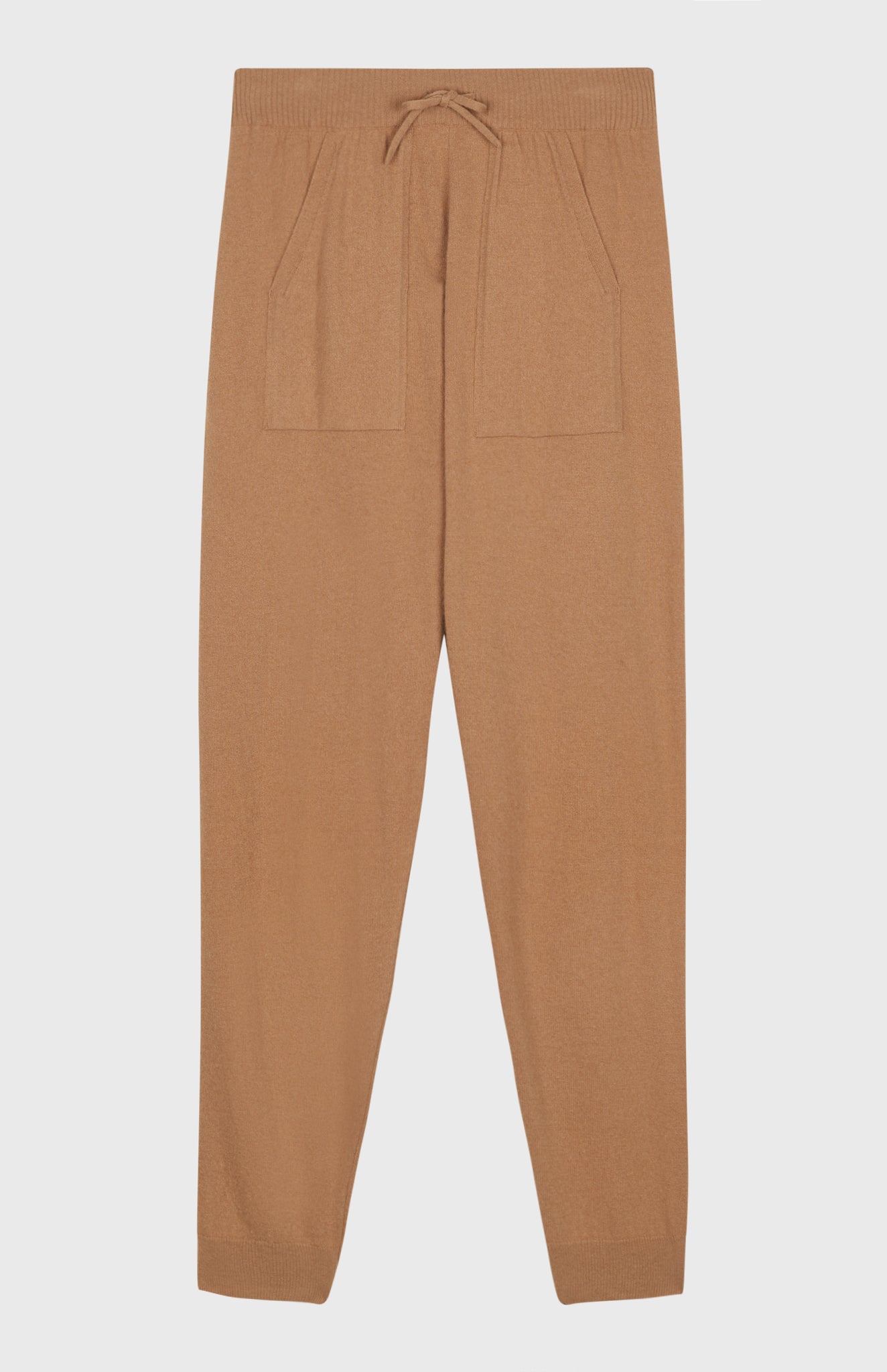 Men's Knitted Merino Cashmere Joggers In Vicuna