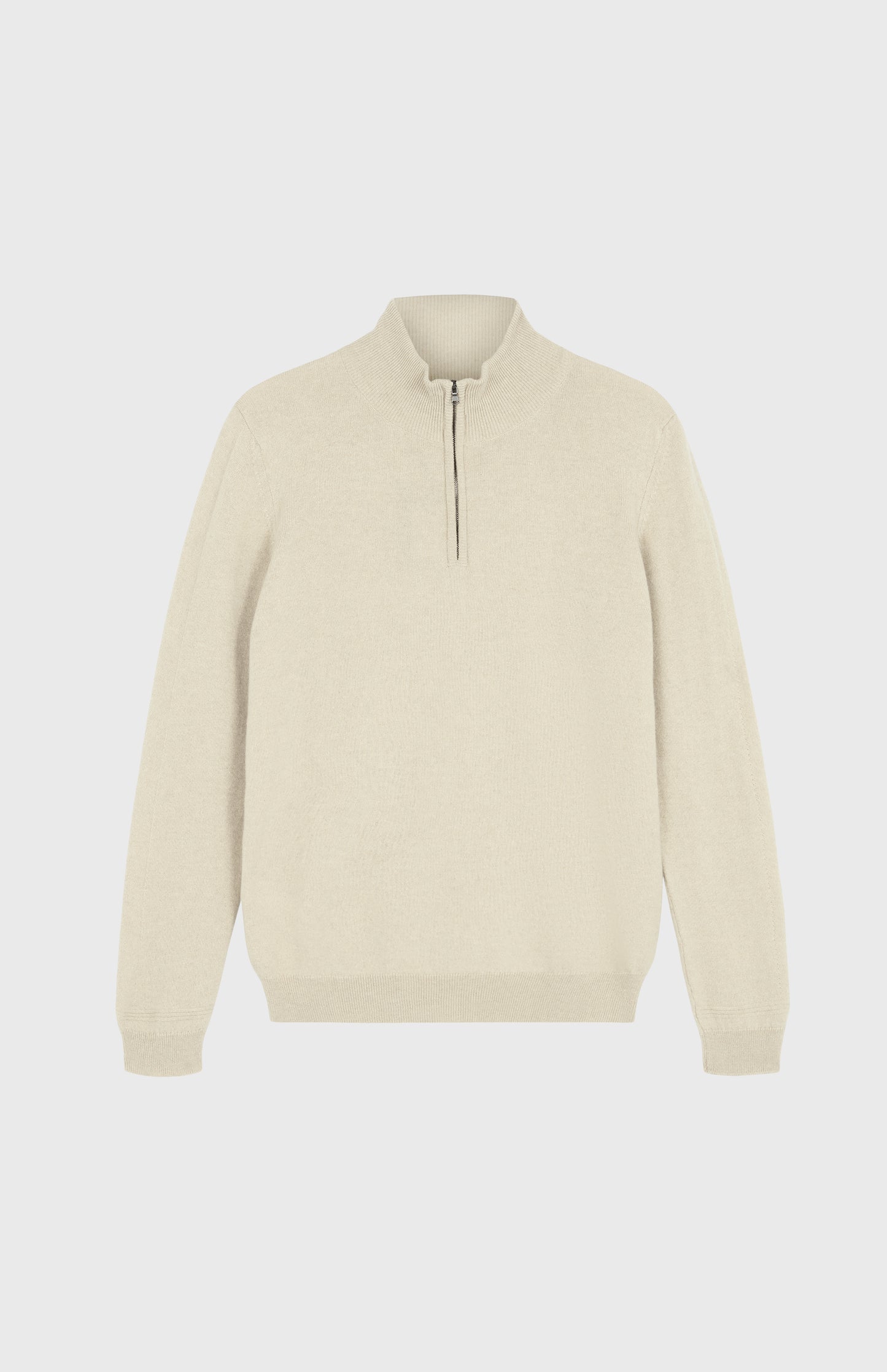 Pringle of Scotland Men's Zip Neck Cashmere Jumper In Light Natural