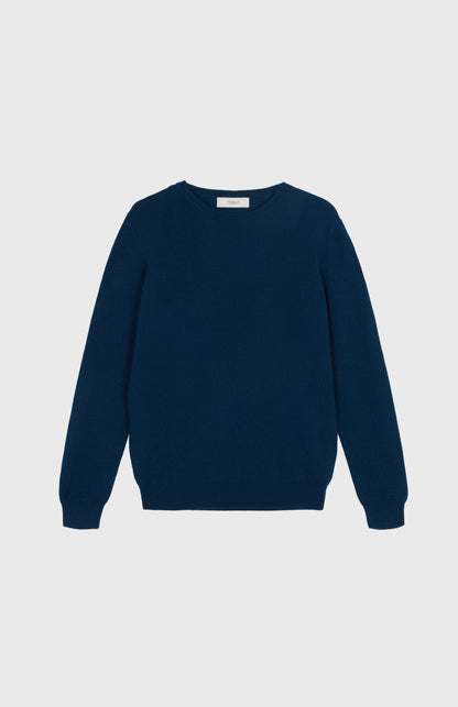 Pringle of Scotland Men's Round Neck Cashmere Jumper In Atlantic Blue