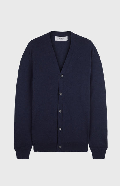 Men's Cashmere Cardigan In Navy