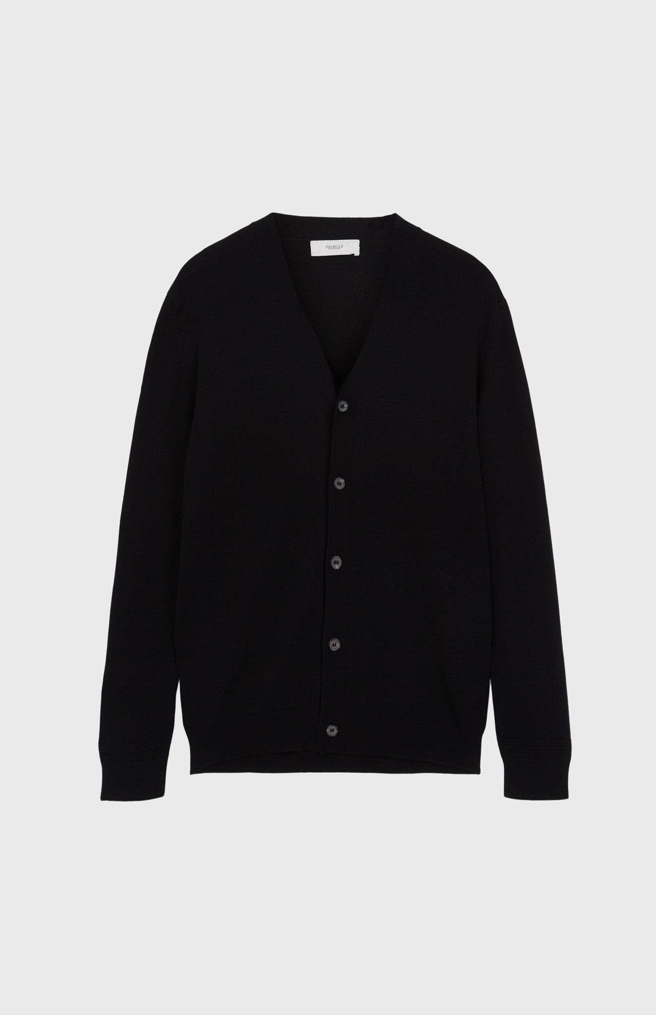 V Neck Cashmere Cardigan In Black