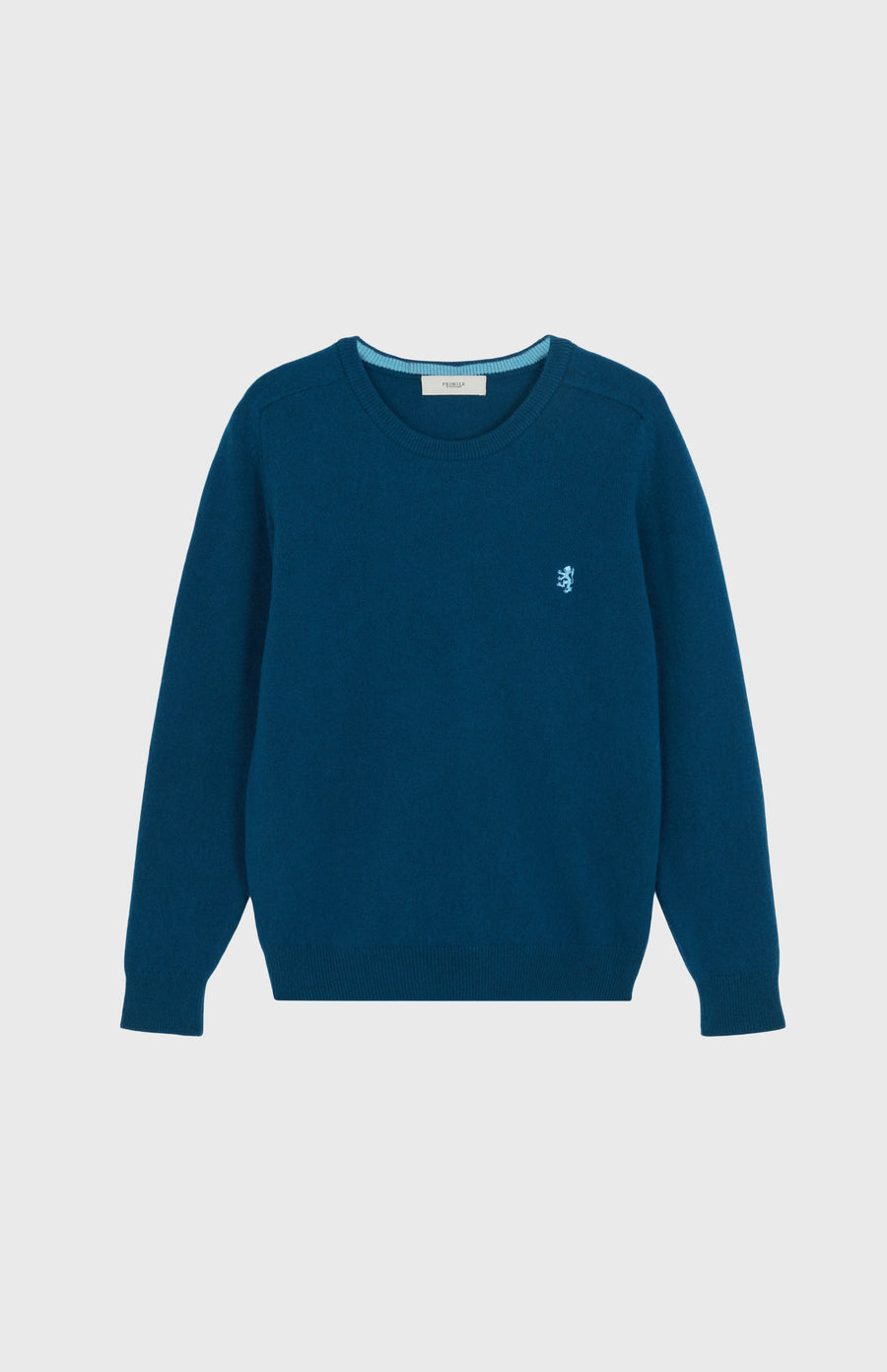 Pringle of Scotland Round Neck Lion Lambswool Jumper In Ink & Azure
