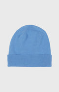 Ribbed Wool Cashmere Blend Beanie in Light Blue - Pringle of Scotland