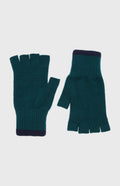 Cashmere Fingerless Gloves in Evergreen and Ink - Pringle of Scotland