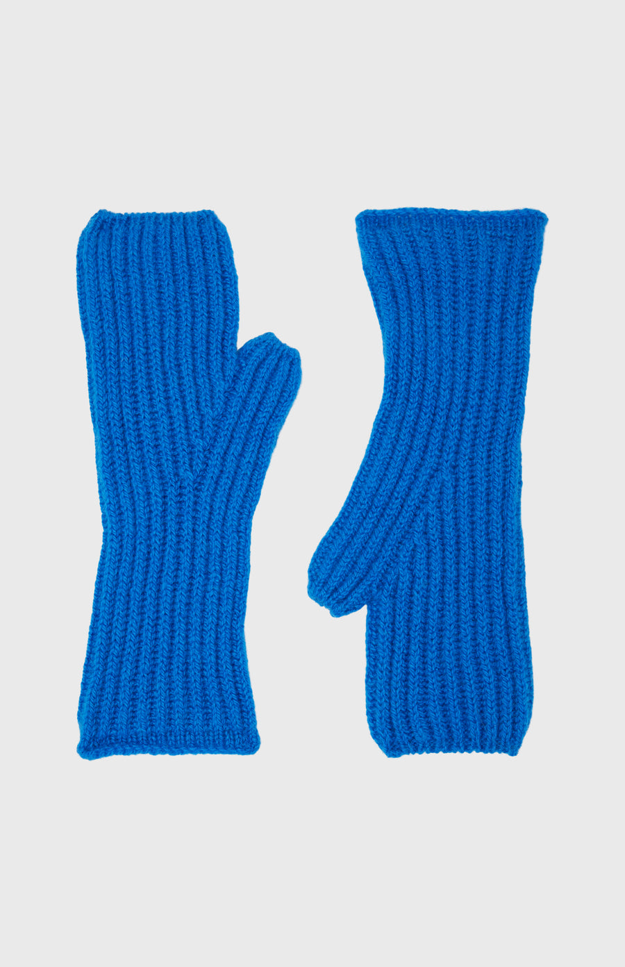 Fisherman's rib Knit Cashmere Wrist Warmers in Dark Blue - Pringle of Scotland