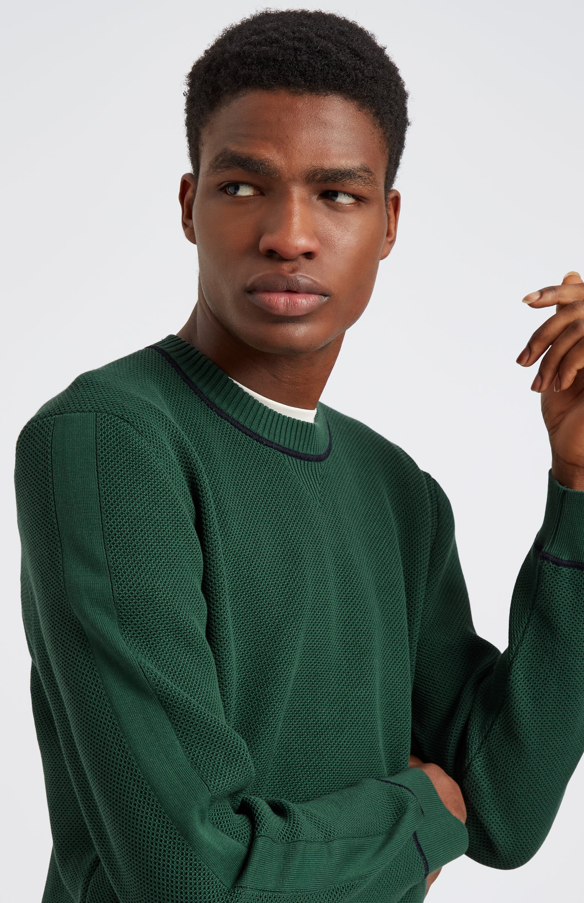 Pringle of Scotland Men's Cotton Sweatshirt Jumper in Forest Green