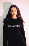 Re-loved Recycled Cashmere Jumper In Grey on model- Pringle of Scotland