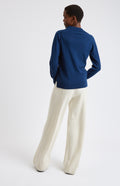 Women's Polo-style Cashmere Jumper In Navy