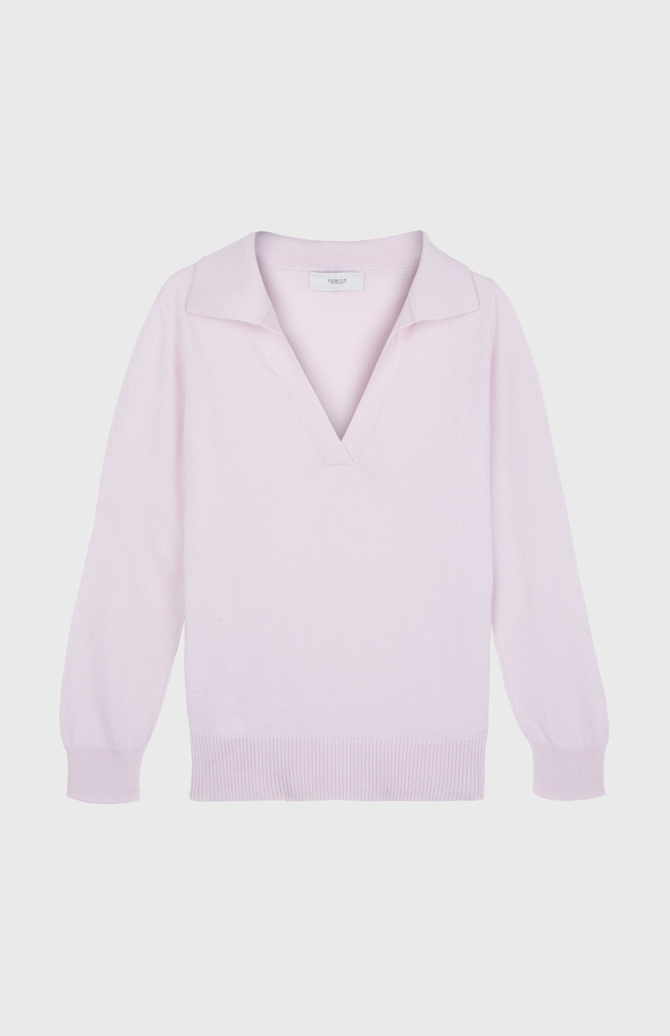 Women's Polo-style Cashmere Jumper In Pink