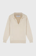 Women's Polo-style Cashmere Jumper In Honey